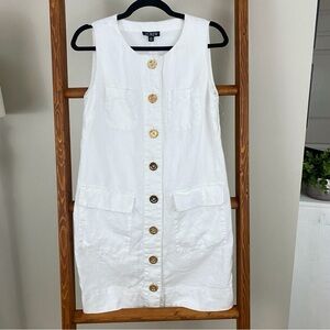 J. Crew / Linen Button-up Sheath Dress XXS